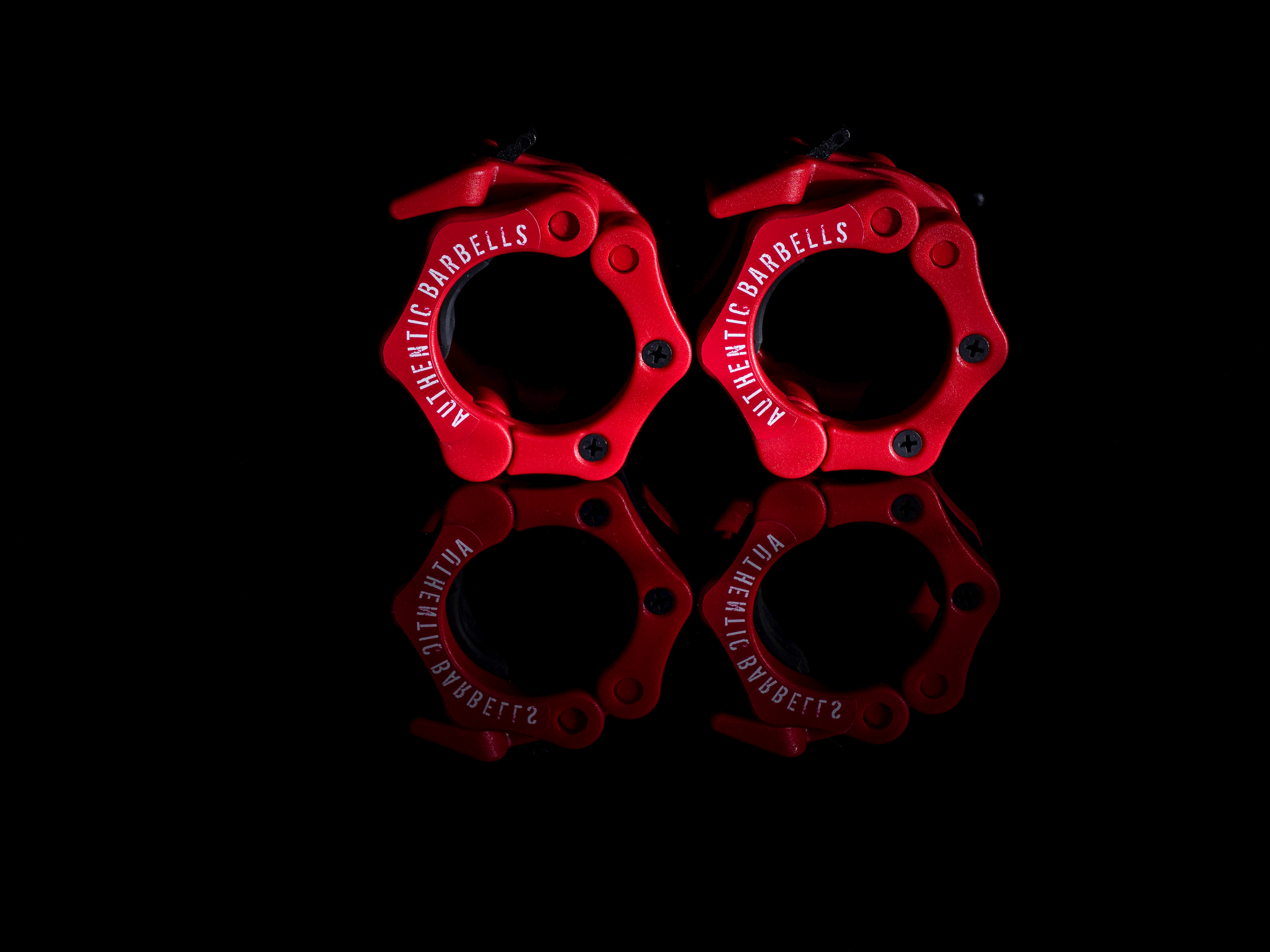 Energetic Red Barbell Clamp