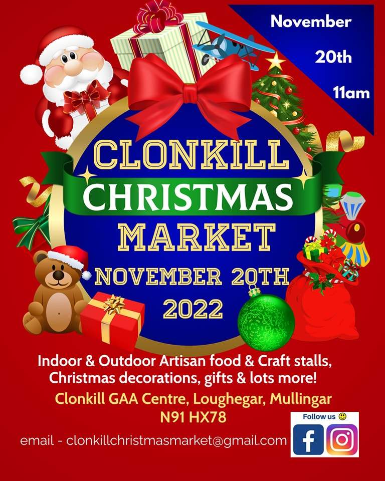Clonkill Christmas Market - November 20th
