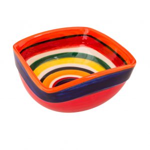 Artisanal Rayas Square Bowl Spanish Ceramics