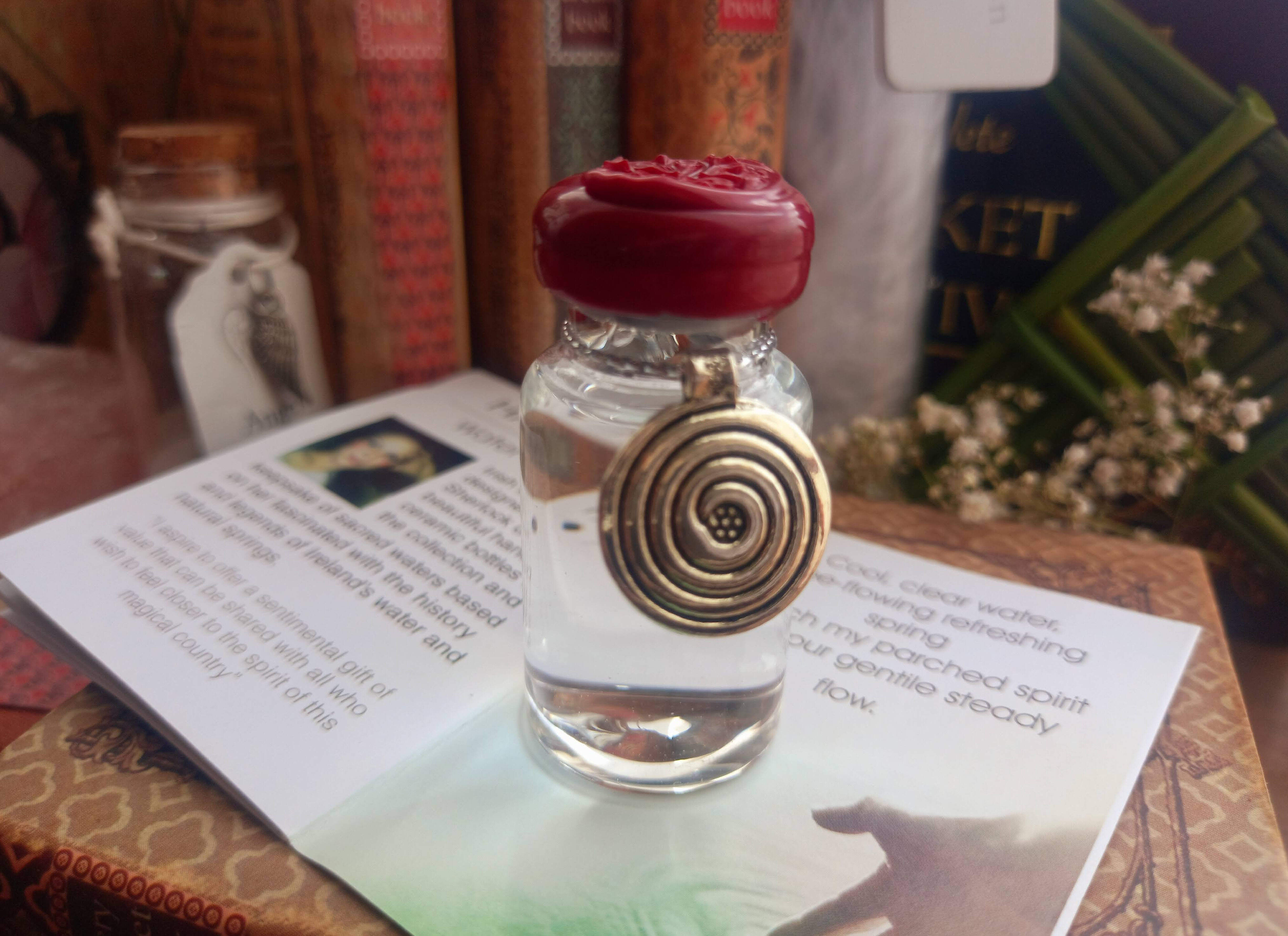 SPECIAL* St. Brigids Well Water Goddess Filled Pendant & Glass Vial