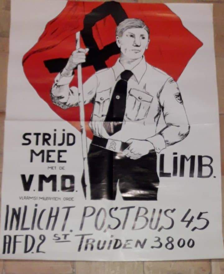 affiche VMO - Vlaamse Militanten Orde - Wervings affiche VMO Limburg  / 50 x 70 cm