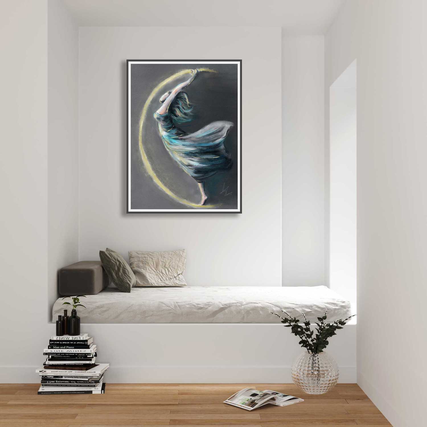 Kunst poster - licht van de maan - abstract kunstwerk