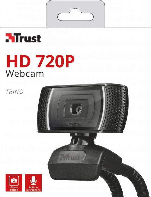 Trust Trino HD Video Webcam (Recording in 720p, Dual Function 8 Megapixel Camera)