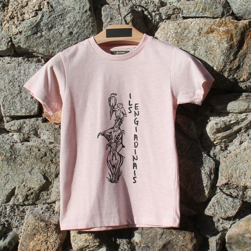 T-Shirt Kinder Ils Engiadinais heather pink