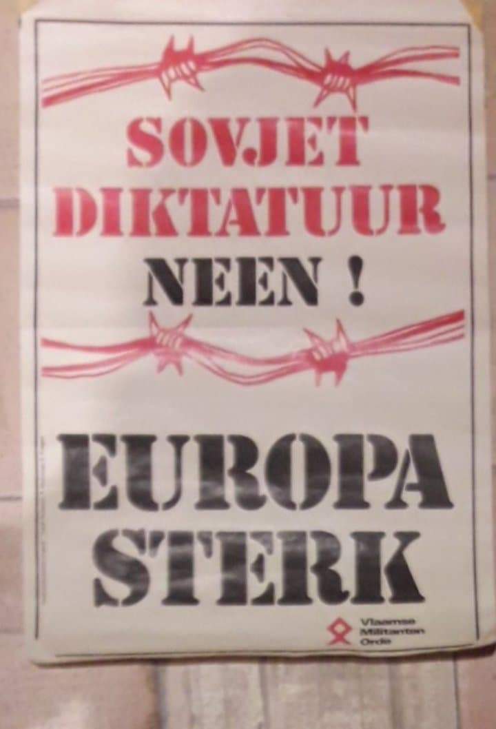 affiche VMO - Vlaamse Militanten Orde - Sovjet diktatuur neen ! A4 formaat