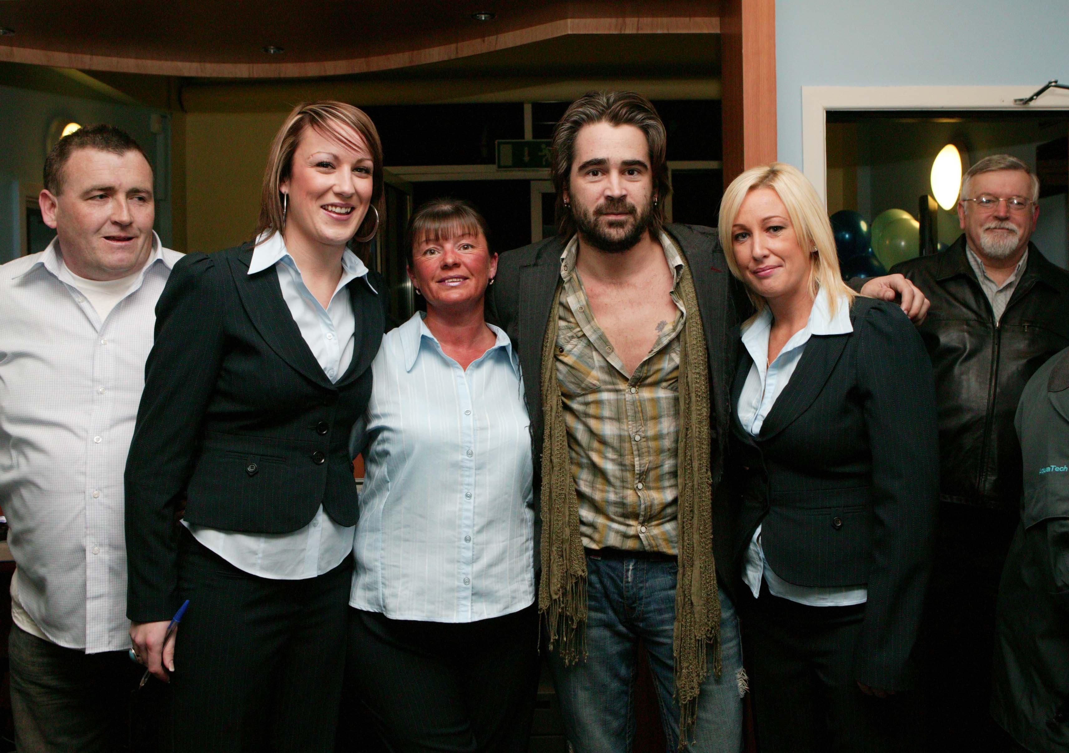 RICC staff with Colin Farrell - Patron