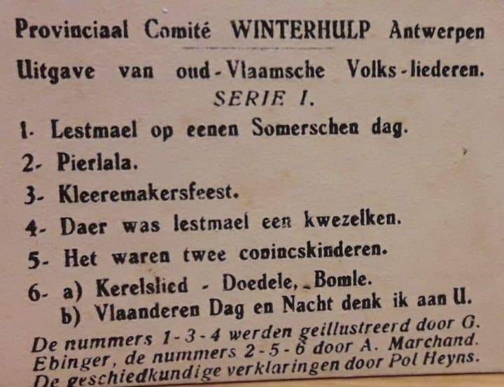 extreem zeldzaam boekje Winterhulp Vlaanderen 1943 - Pierlala
