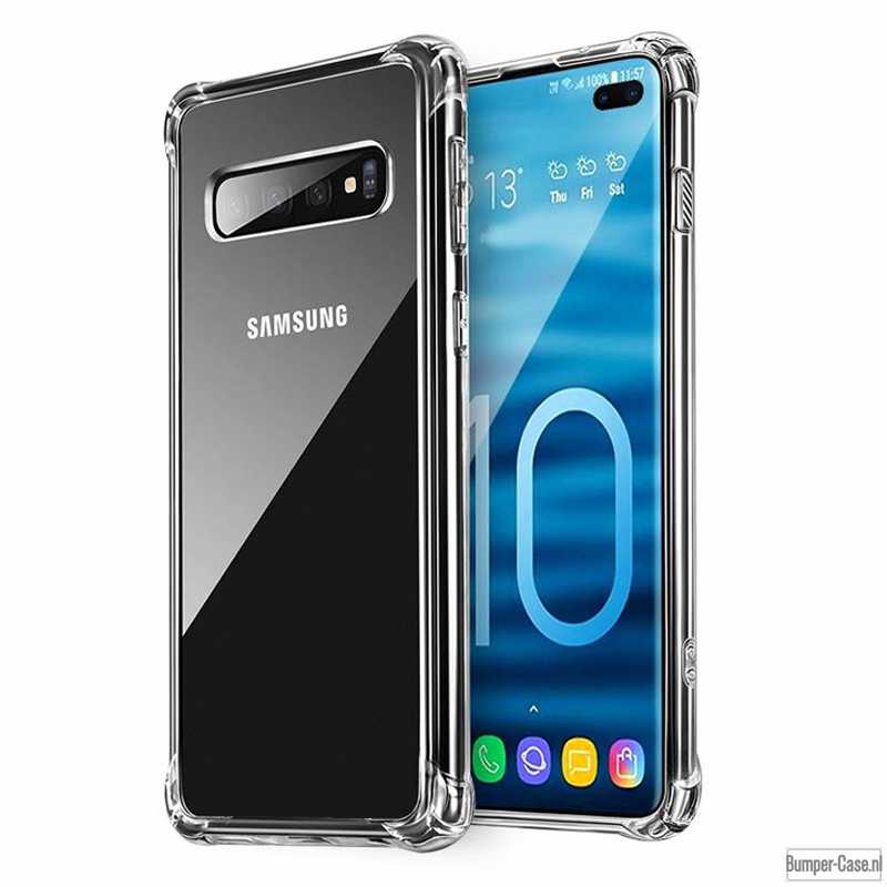 Samsung Galaxy S10 - Doorzichtig bumper hoesje schokbestendig