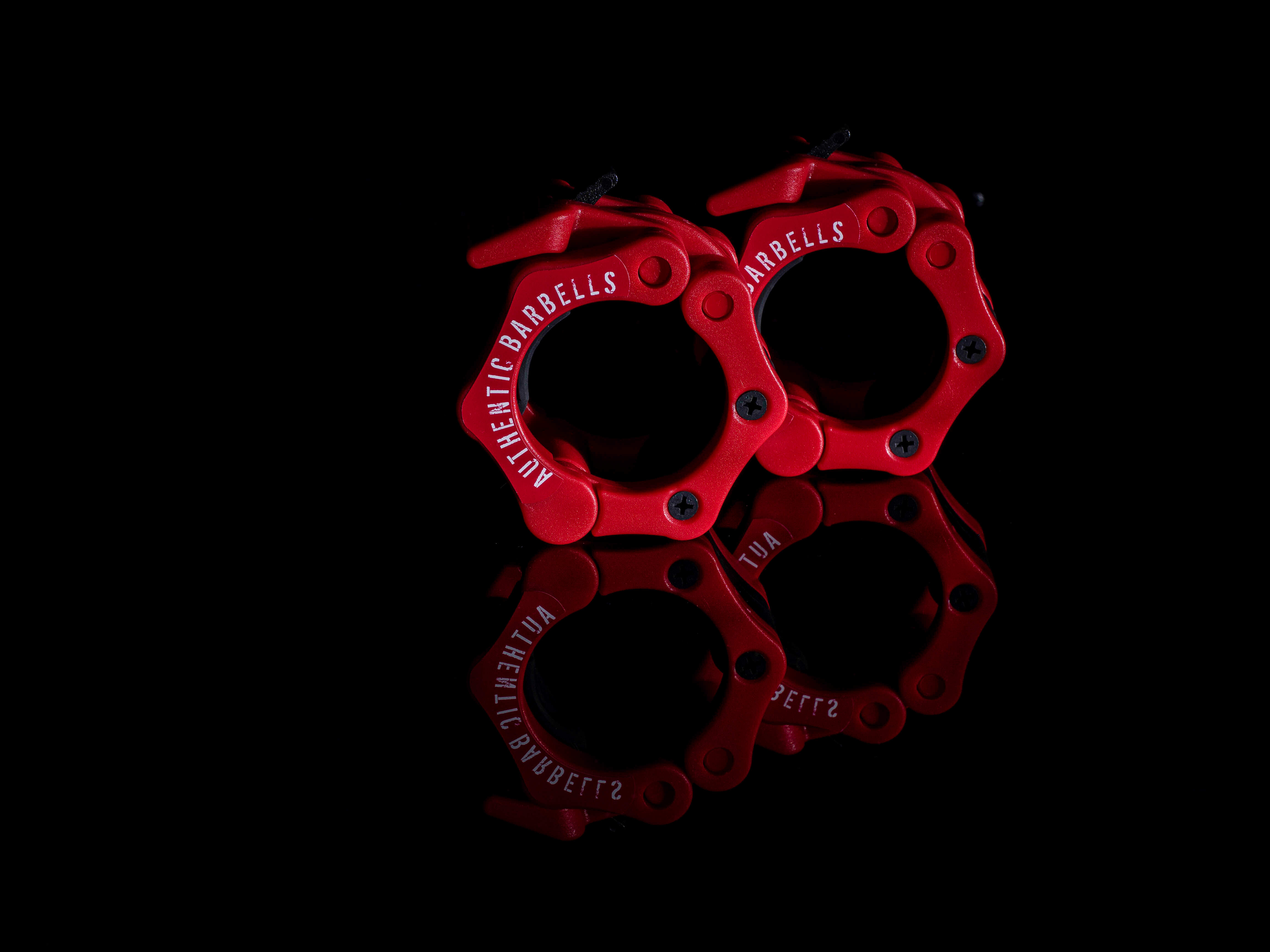 Energetic Red Barbell Clamp
