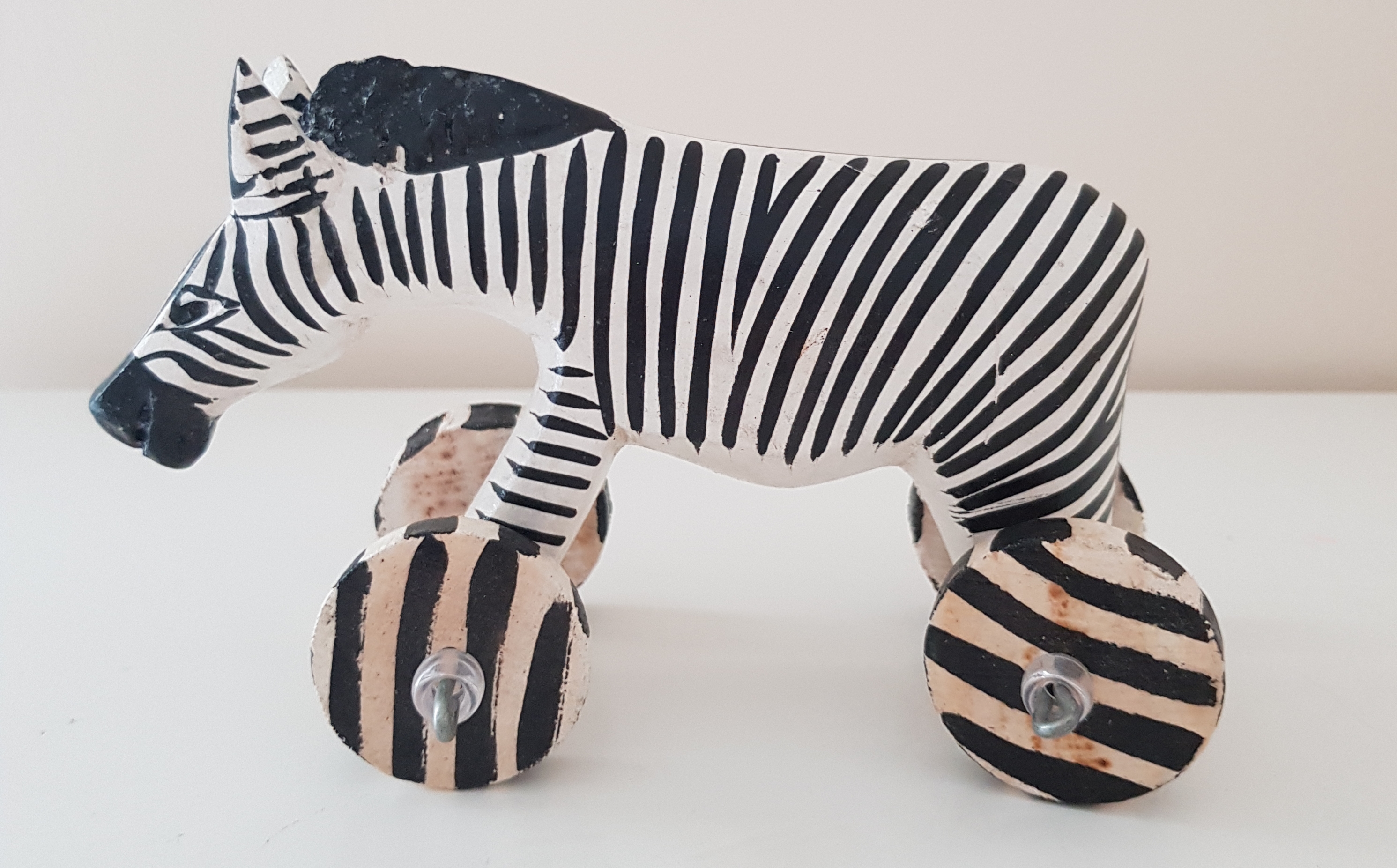 Wooden Push Toy Zebra