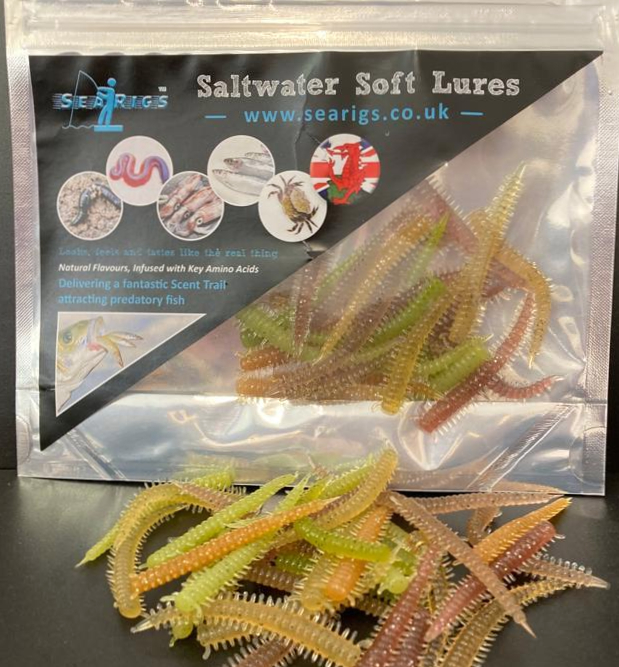 Artificial Maddy / Mini Ragworm Lures x24 Flavour Infused or Suspended