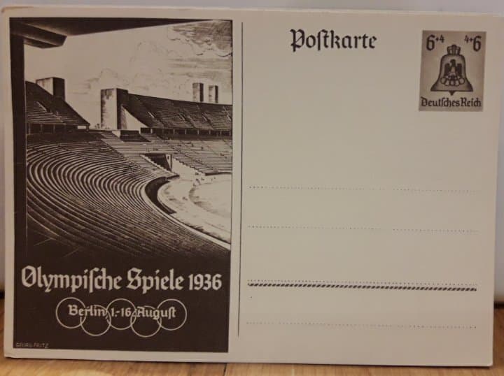 Propaganda postkaart  Olympische Spielen  1936