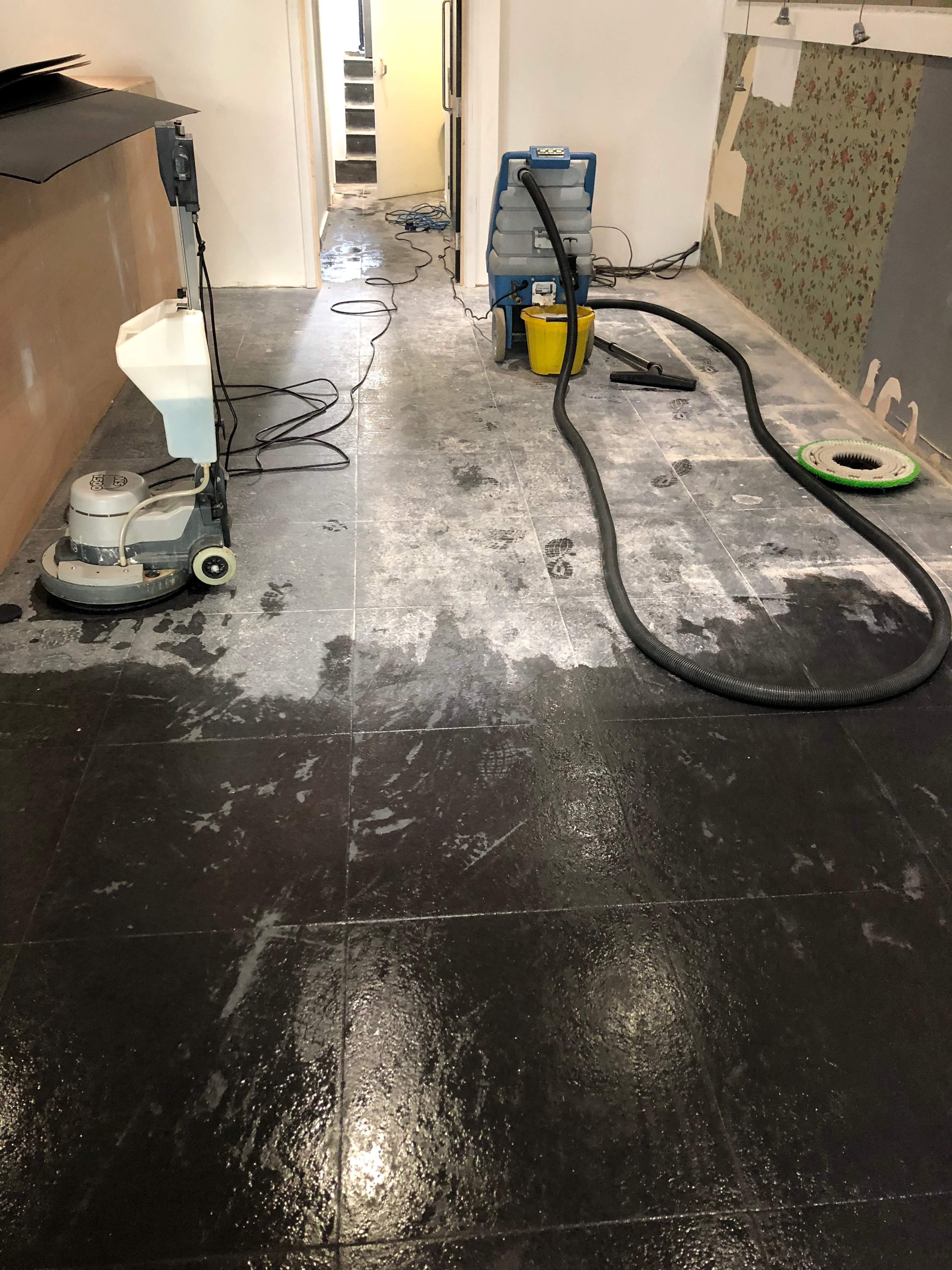 Heavy Duty Clean On A Wine Bar Granite Floor