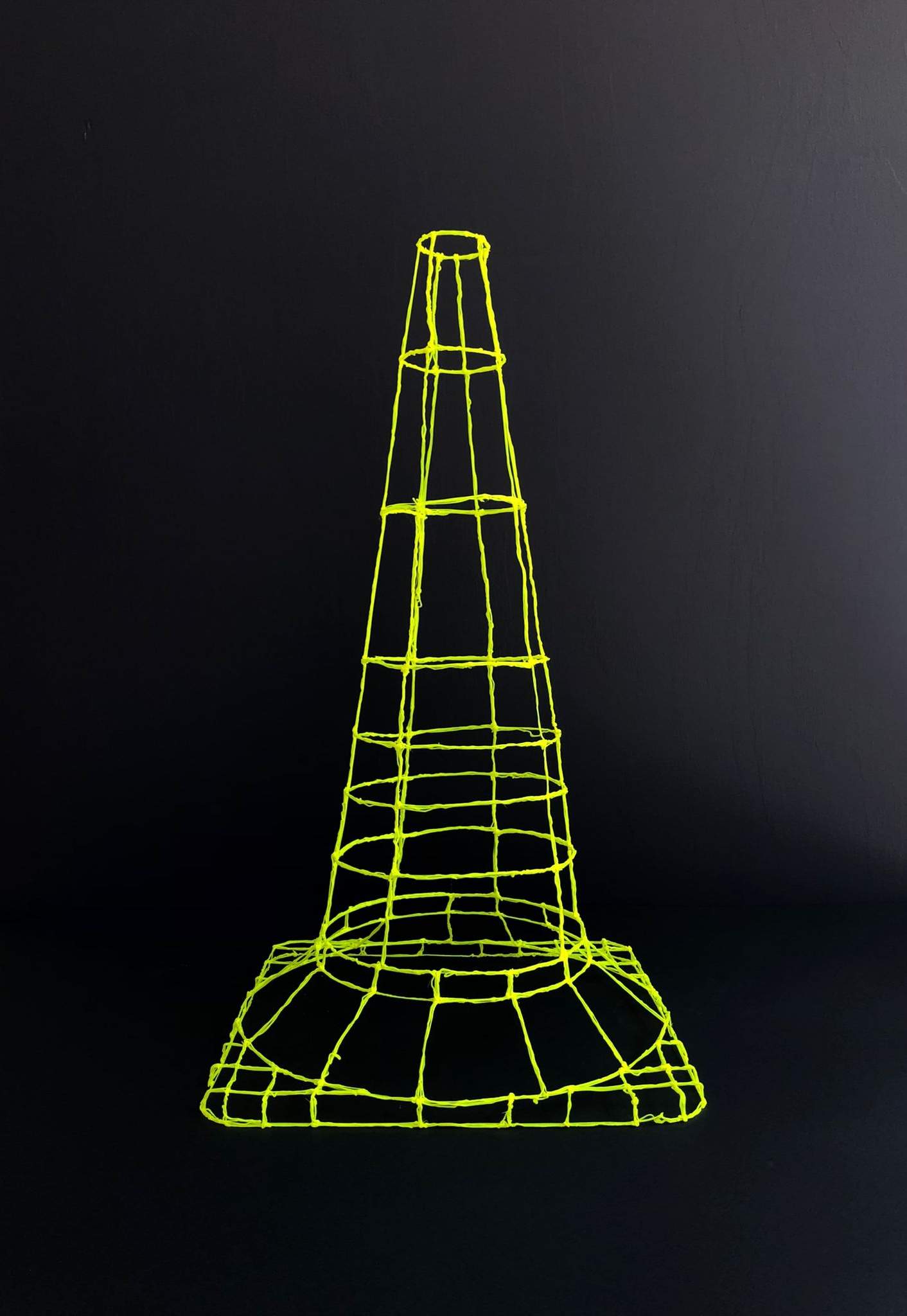 3D DRAW traffic cone YELLOW