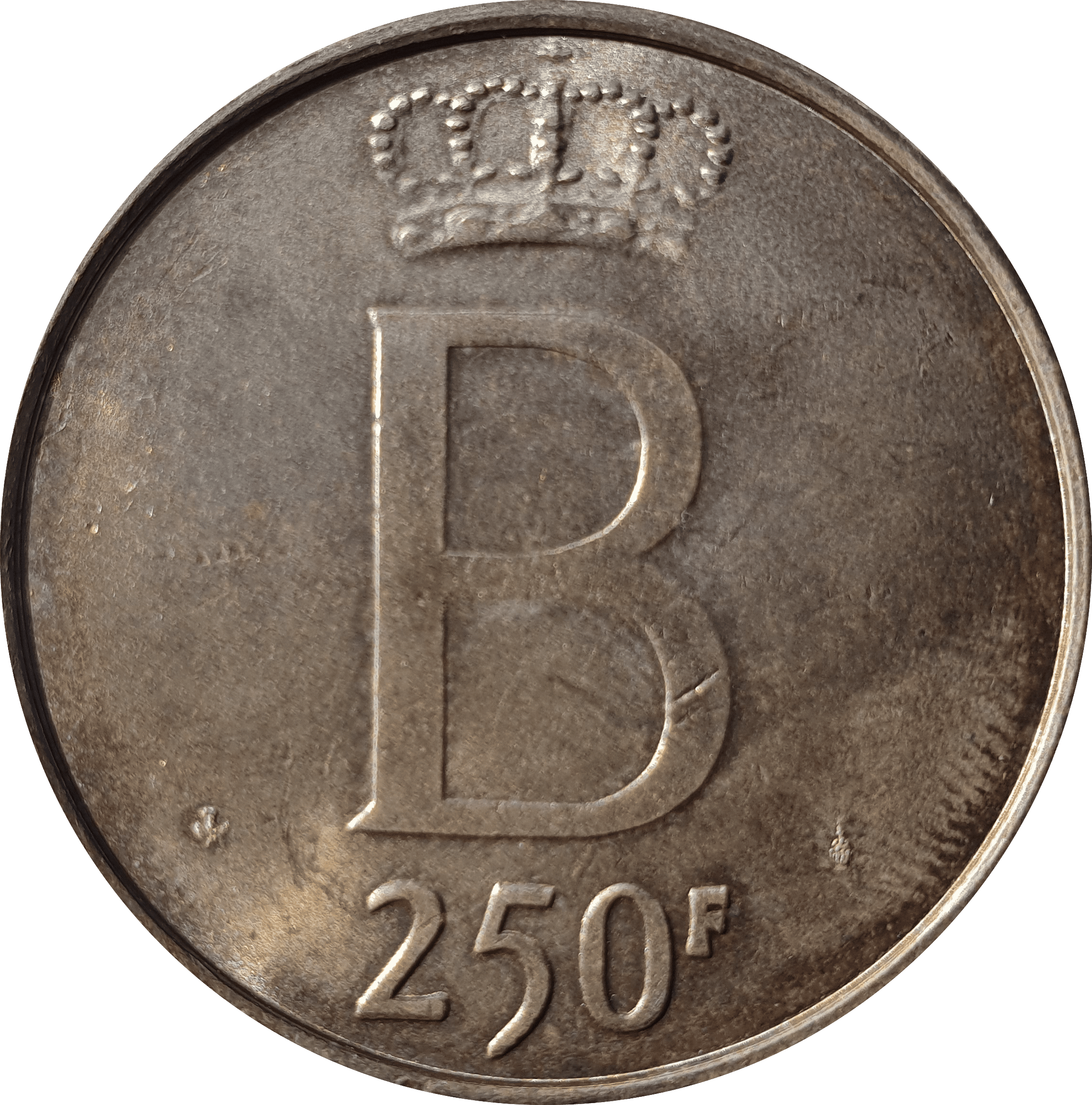 zilveren munt 250 frank