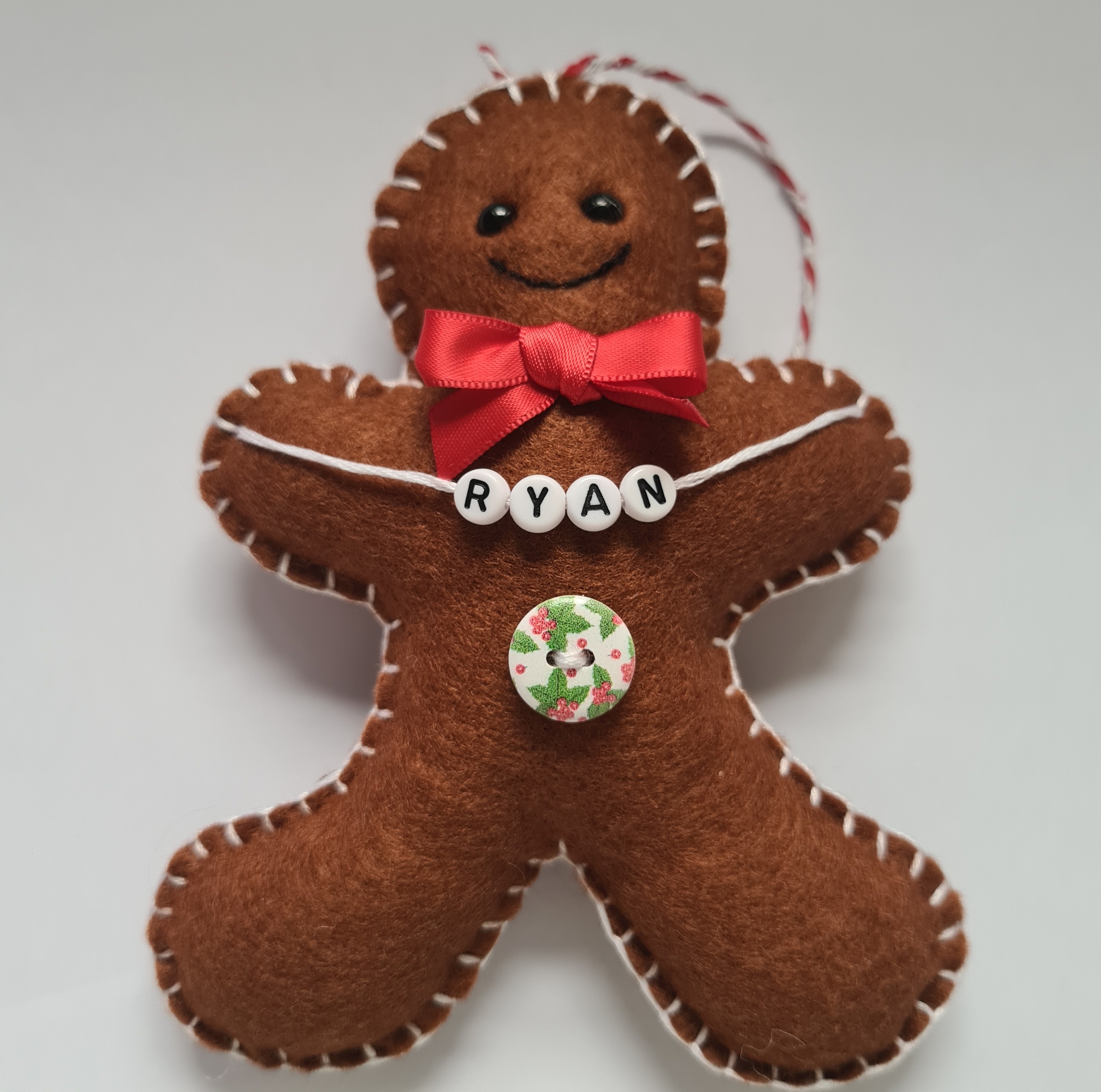 Gingerbread Christmas Decoration - personalised