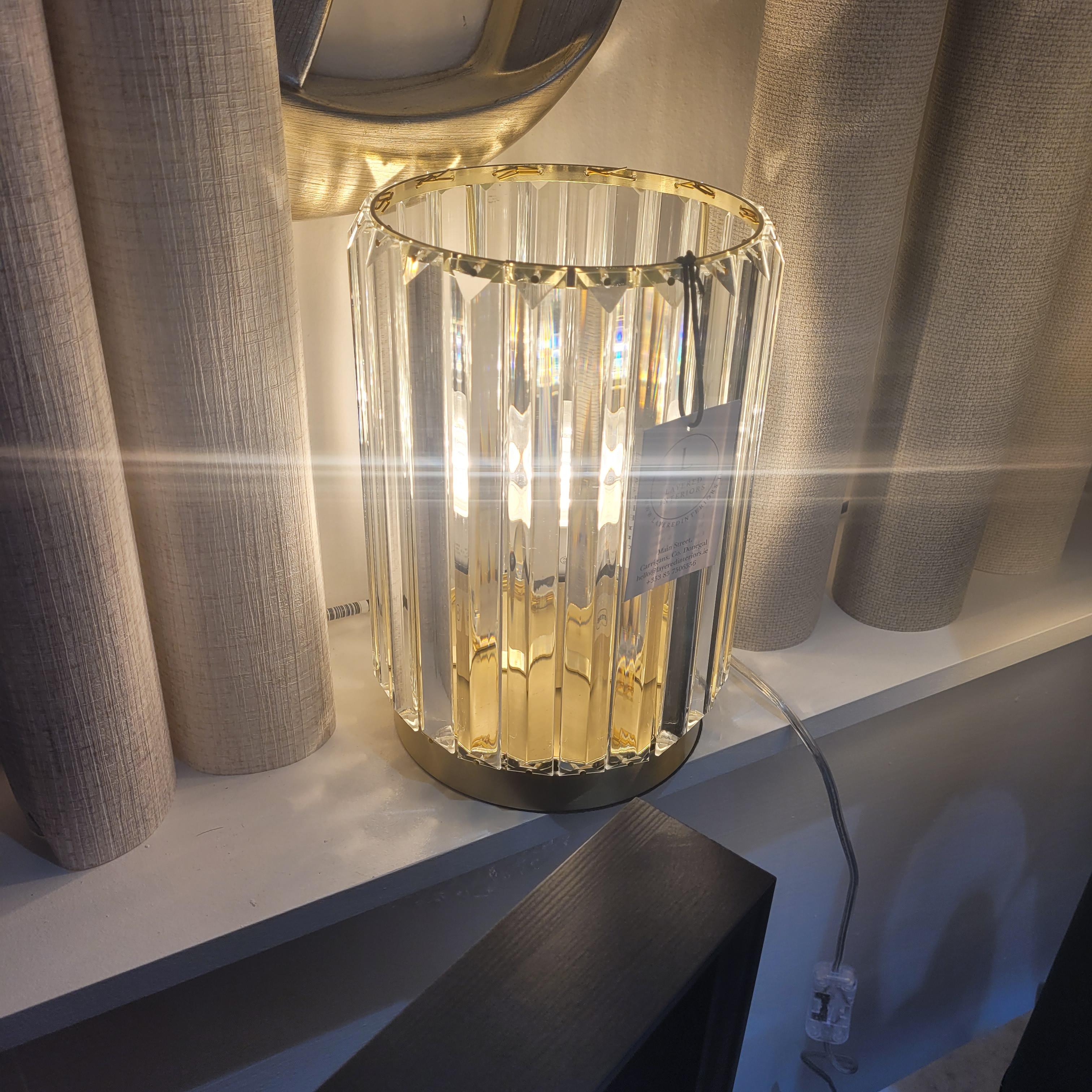 Gold & Crystal Table Lamp