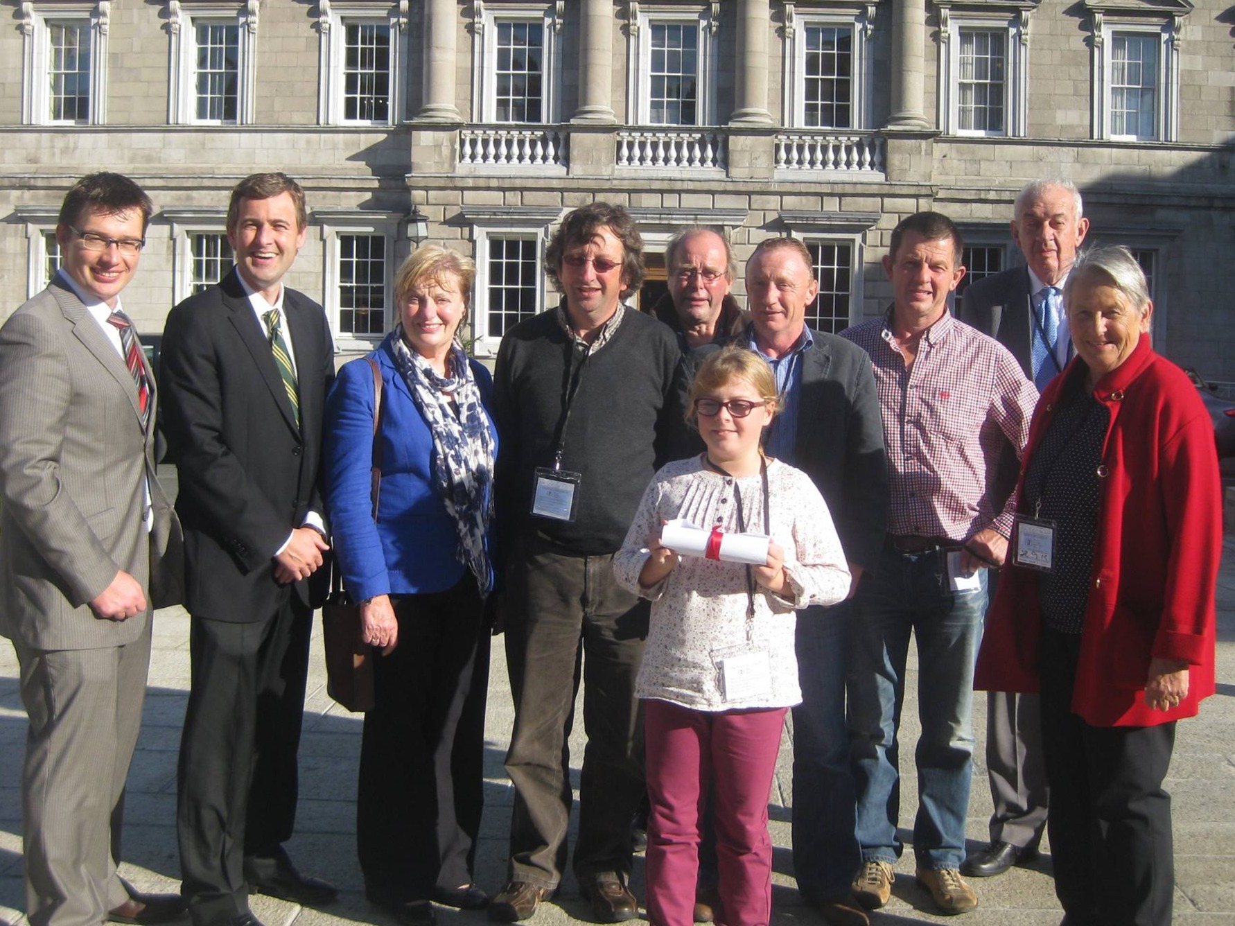 Celebration at Dáil Eireann with our neighbours from Sneem