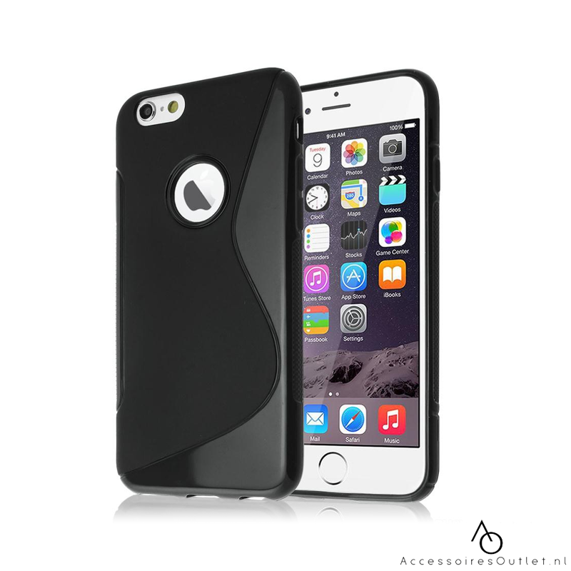 iPhone 7 Plus / 8 Plus - S Line Gel Case hoesje Zwart