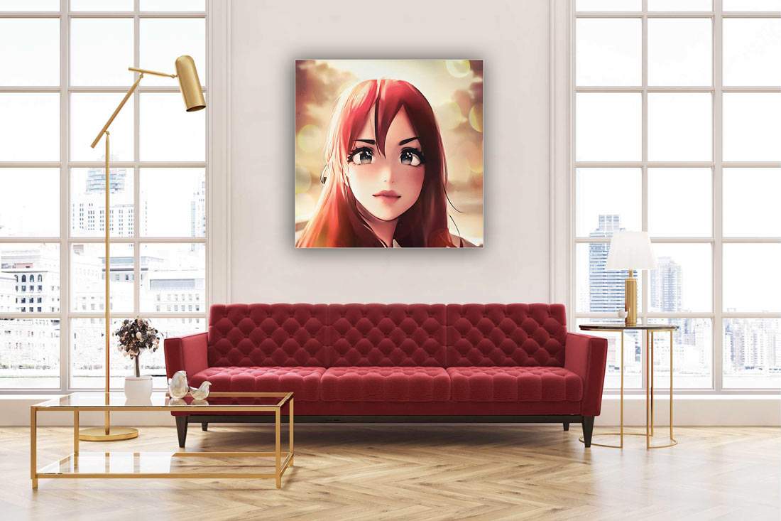 Meisje met rood haar - anime vs realistisch