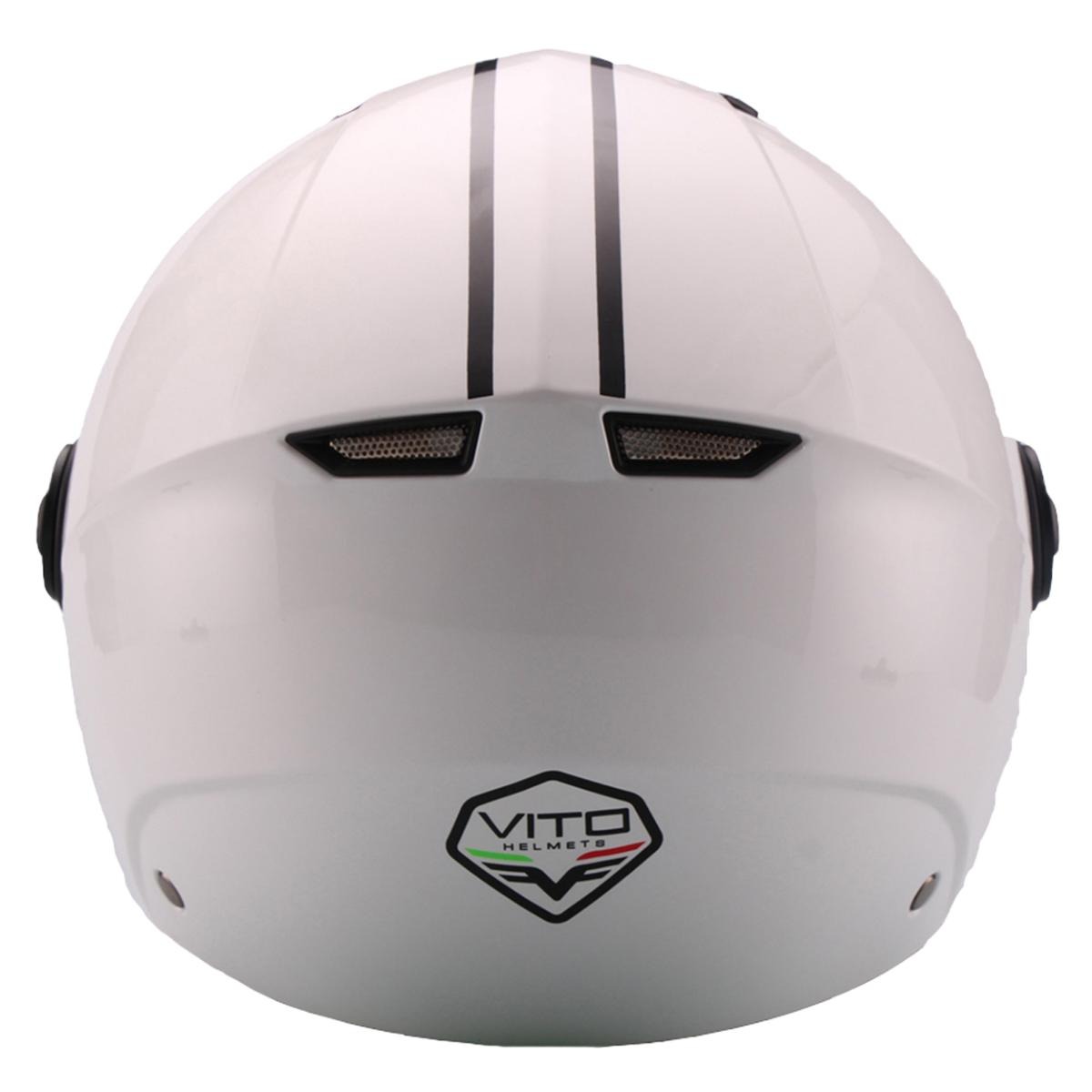 Helmet Vito jet Moda shiny white