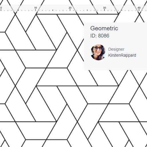 strak patroon in zwart wit, driehoek en zeskant