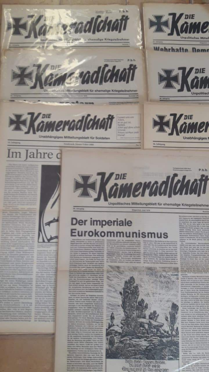 Zeldzaam blad Die Kameradschaft , zeitung ehm. Soldaten 1975 - 1990 / 70 nrs !!!