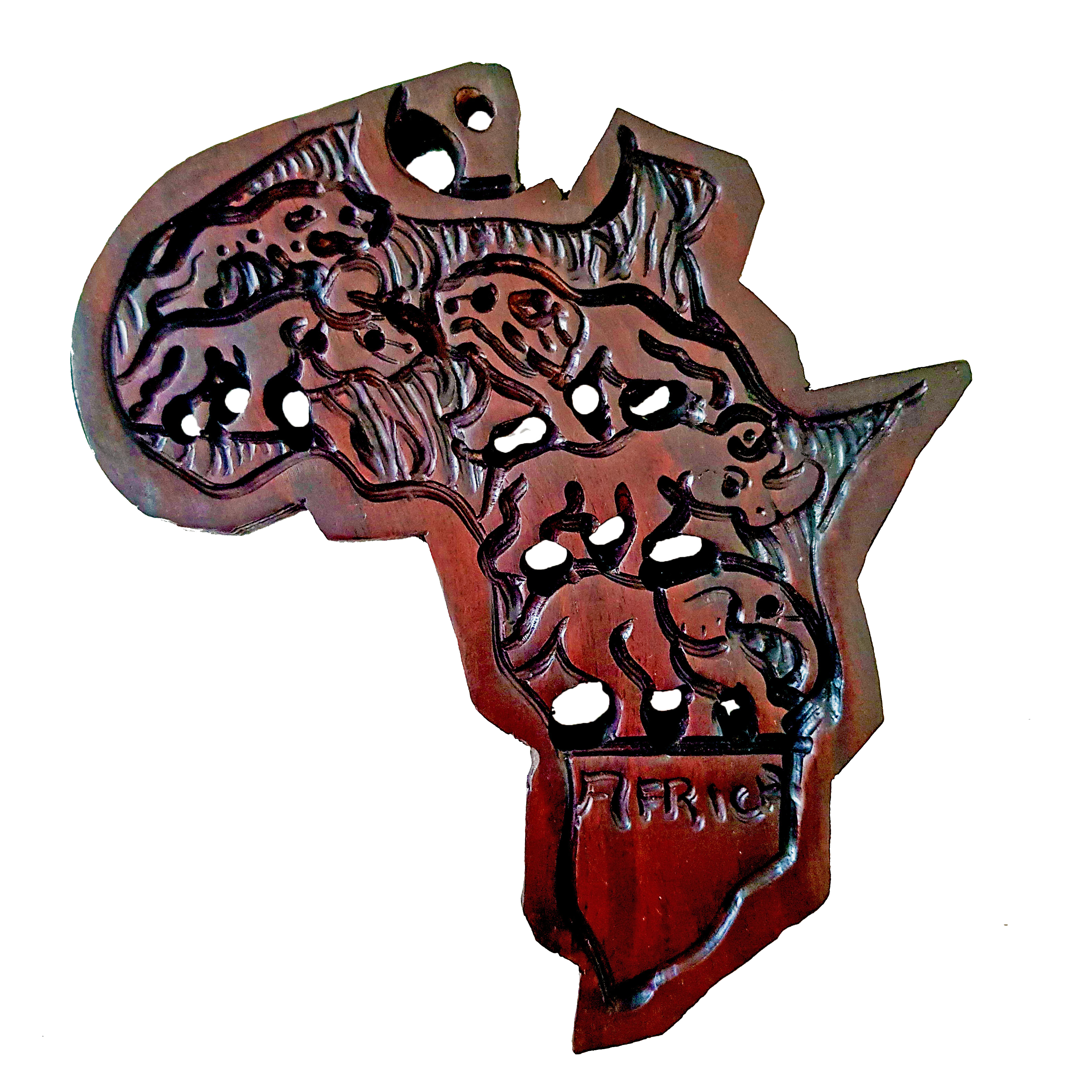 Africa-Map-Ebony-wood