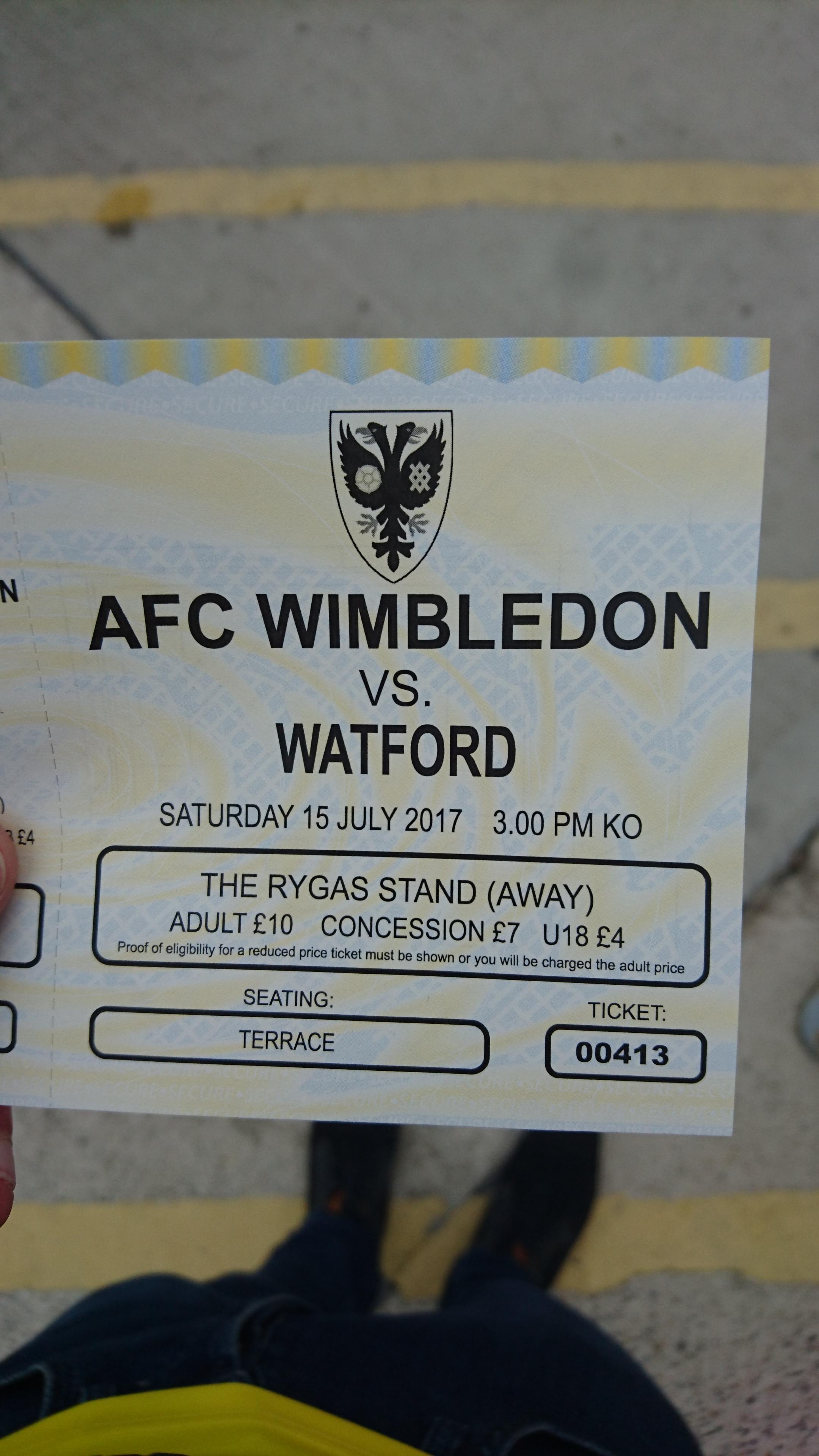 AFC Wimbledon 3-2 Watford