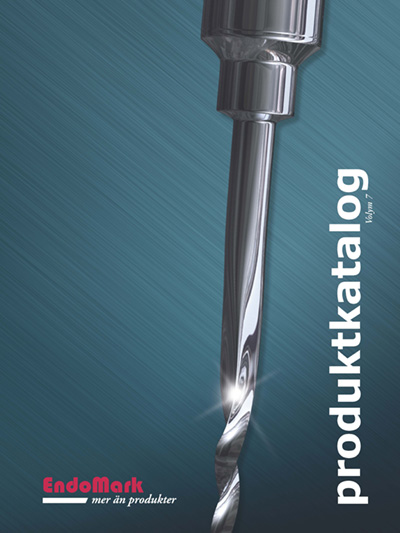 Omslag till produktkatalog för EndoMark Dental AB.