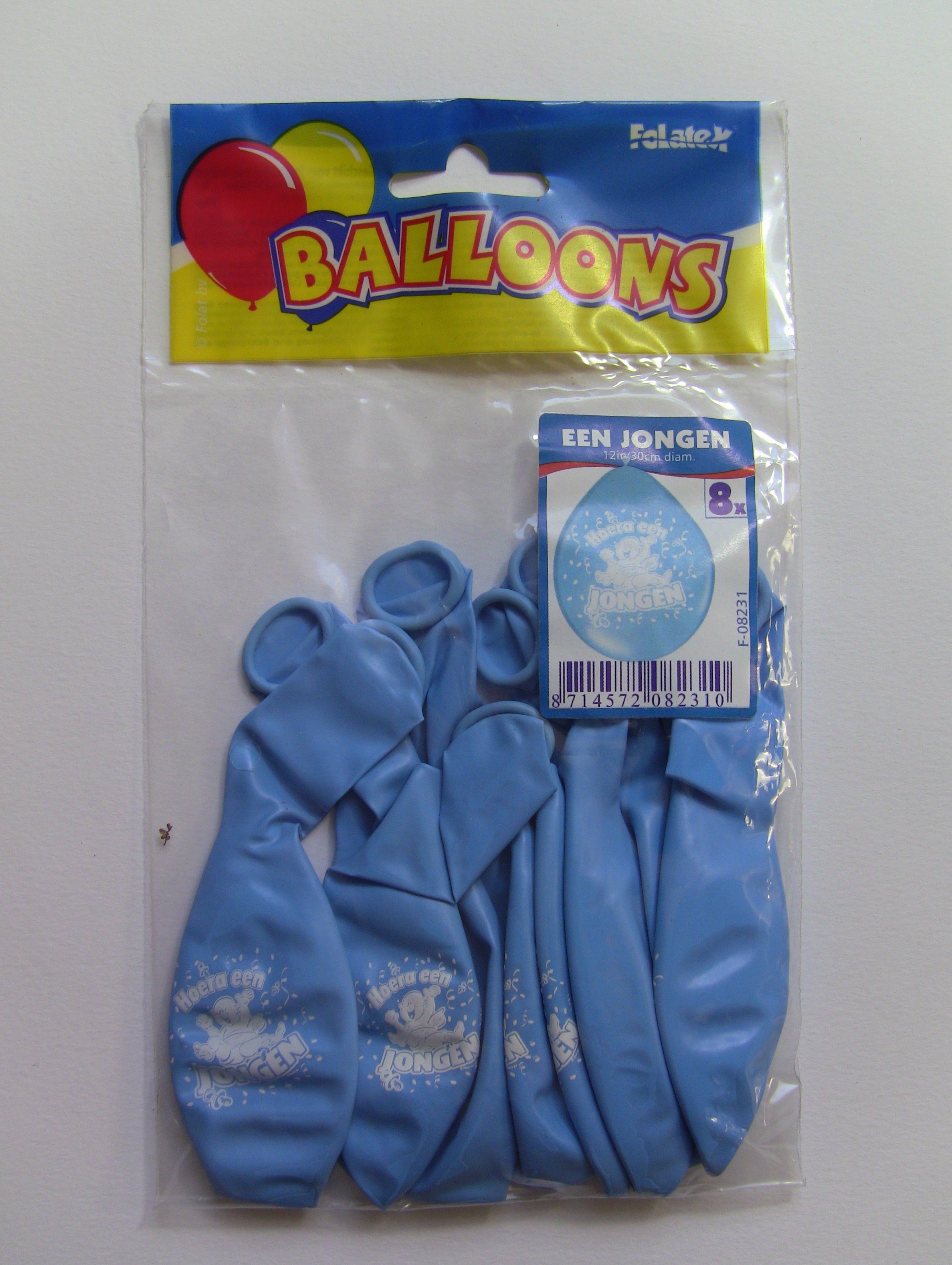 Ballonnen baby blauw met tekst