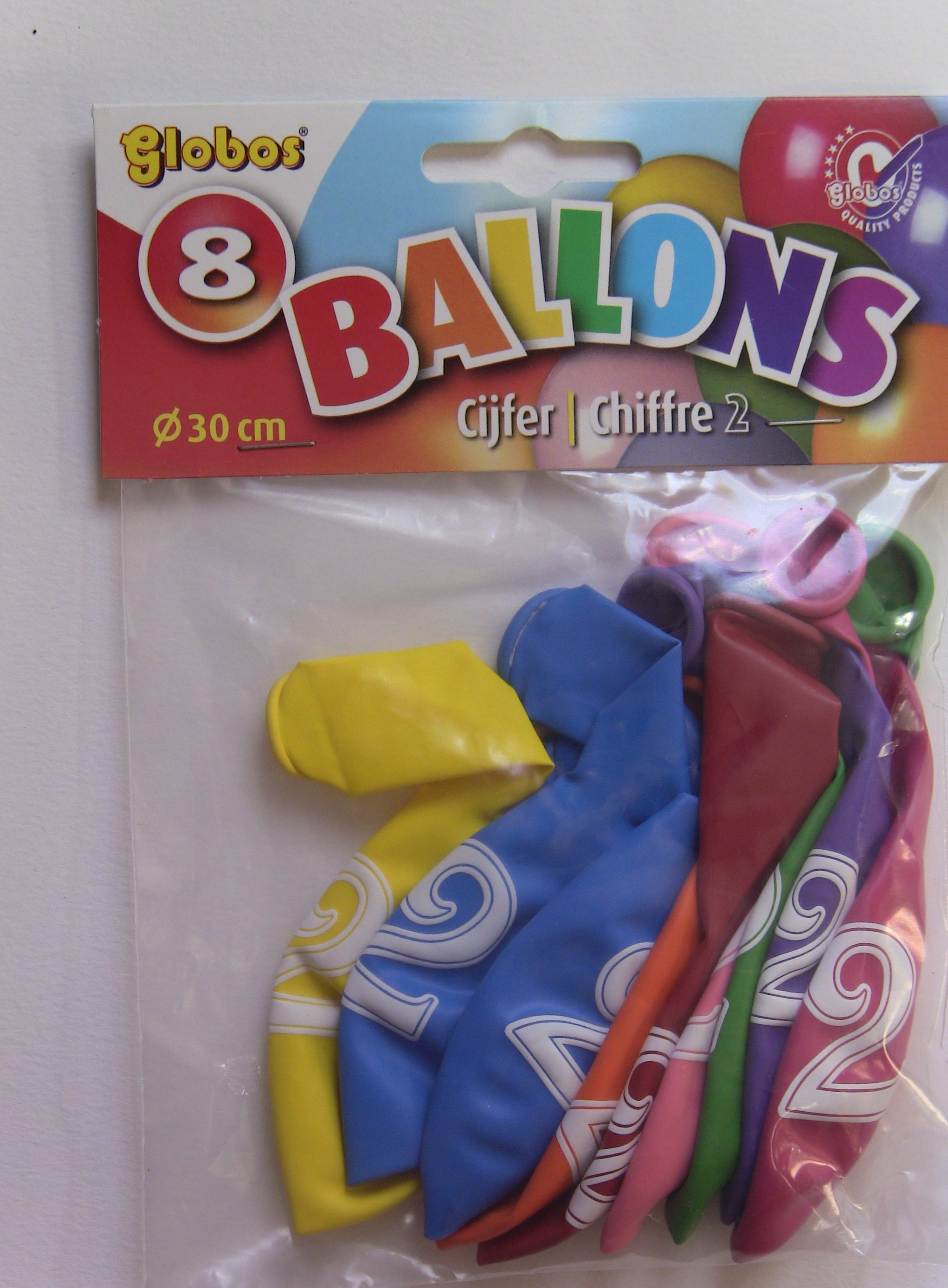 Ballonnen met cijfer opdruk.
