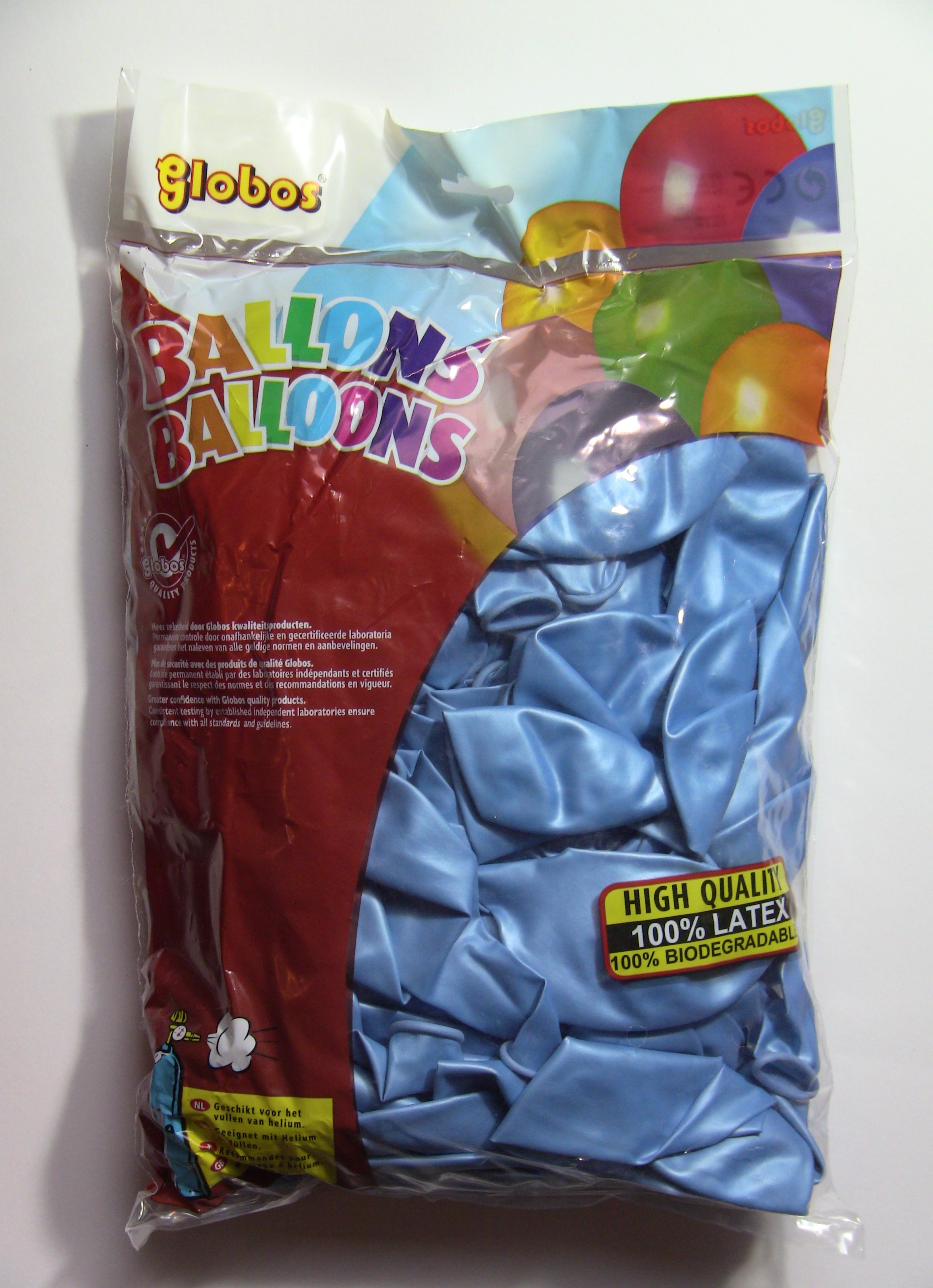 Latex ballonnen 100 stuks parelmoer blauw