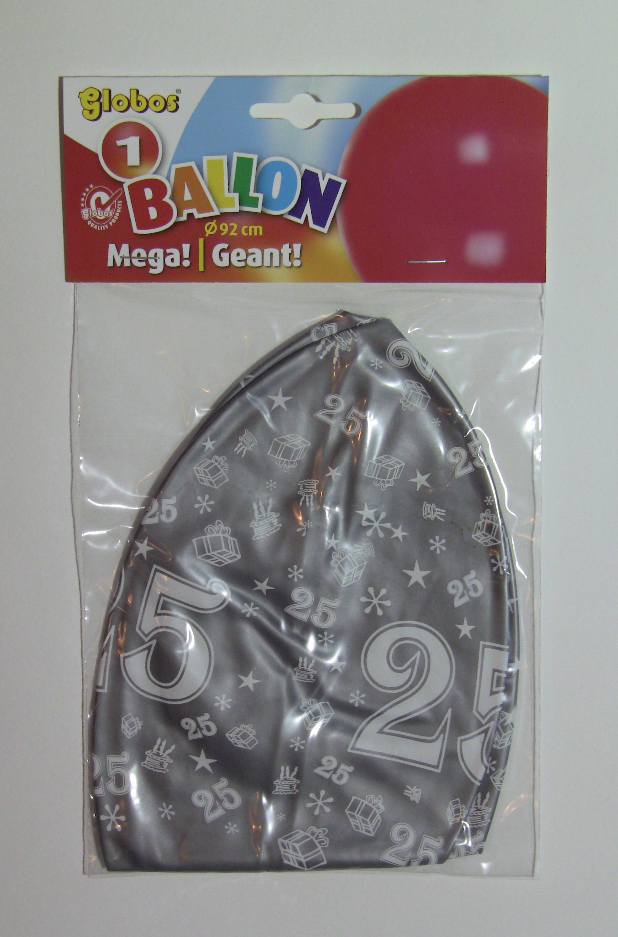 Mega ballon 25 zilver