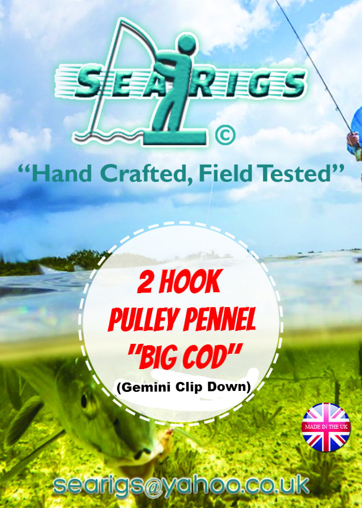 A2  Big Cod Pulley Pennel Rigs  x5 (Gemini Clip Down)