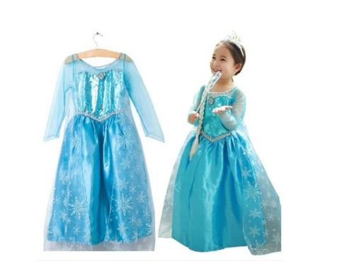synoniemenlijst dorst eenvoudig Frozen prinses Elsa jurk (blauw)