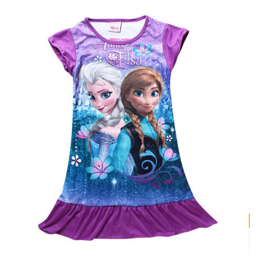 nep Ideaal Van toepassing zijn Frozen nachthemd - 04 Elsa en Anna bloemen tekst 'Anna Elsa'