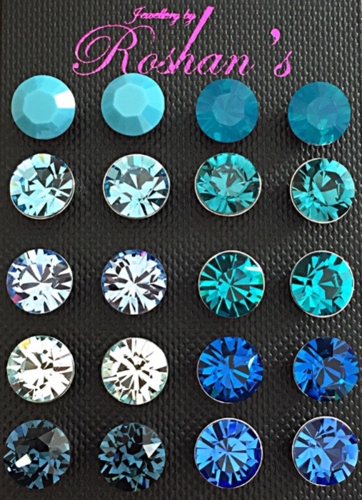 Earrings - Pack of 10 Crystal Studs/2