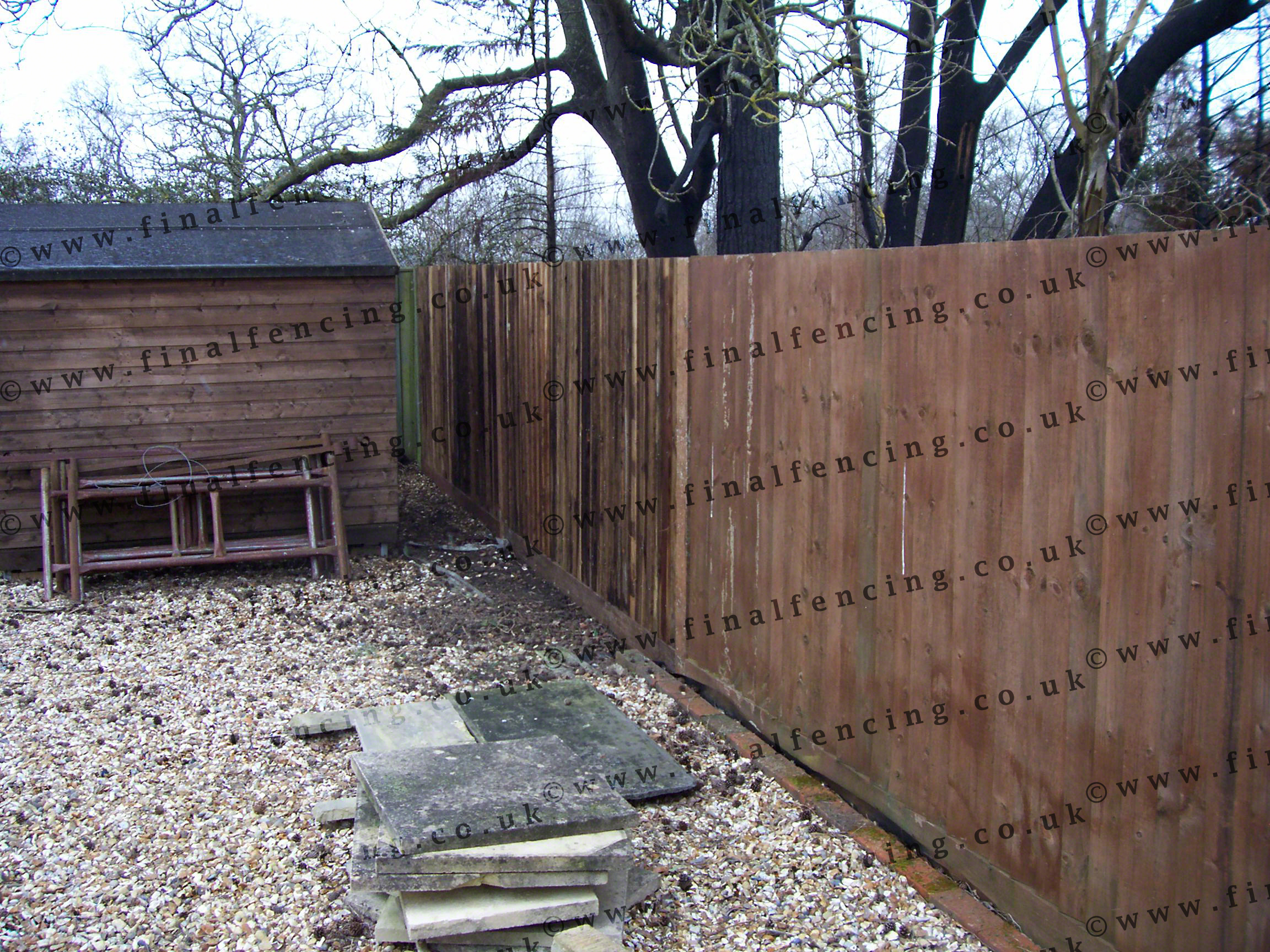 Uncapped all timber closeboard Fencing