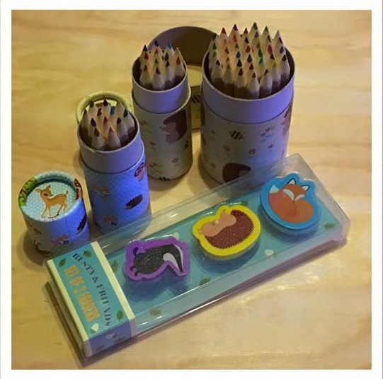 12 Coloured Pencils - Honey Hedgehog