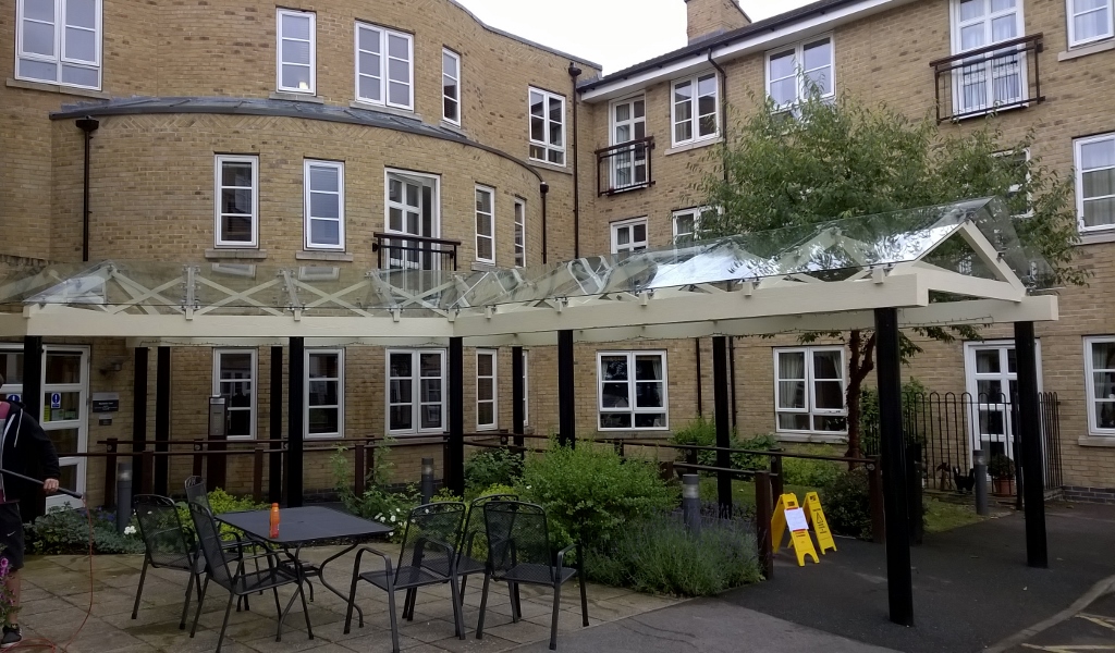 Canopy cleaning on behalf of Cambridge Housing Society - Melbourn