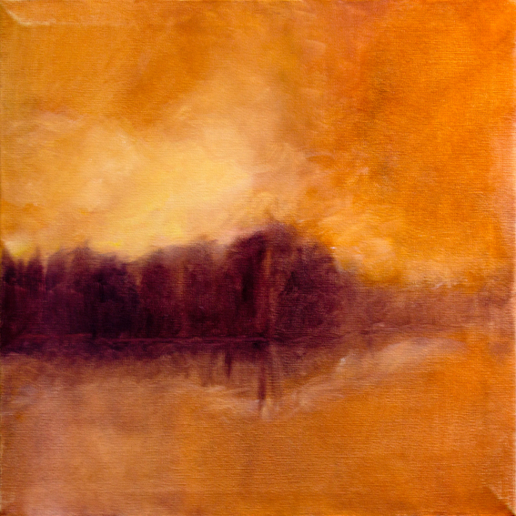 Jeannine Lamyns Oil on canvas, 30 x 30 cm