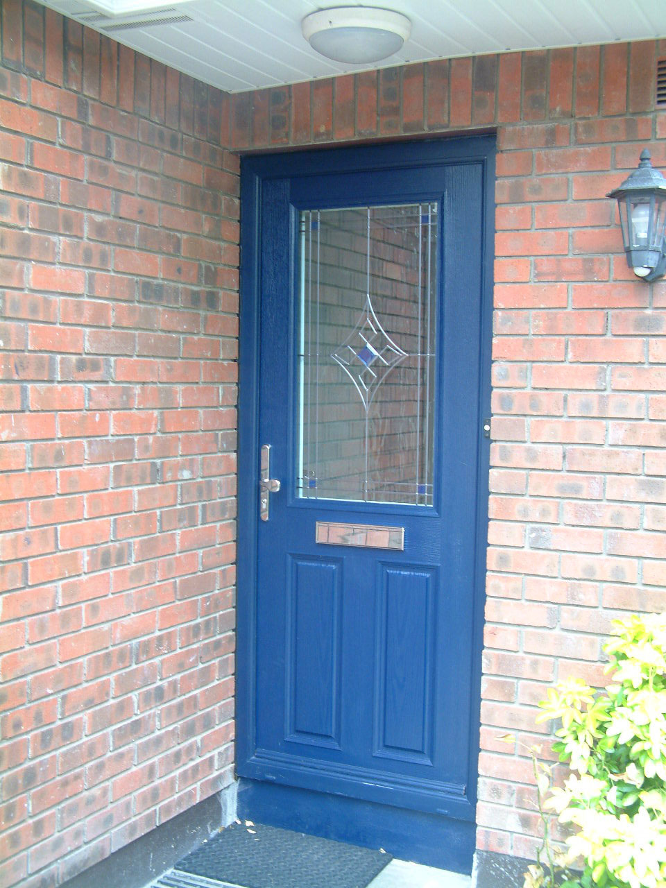 BLUE APEER COMPOSITE FRONT DOOR FITTED BY ASGARD WINDOWS IN CO. DUBLIN.