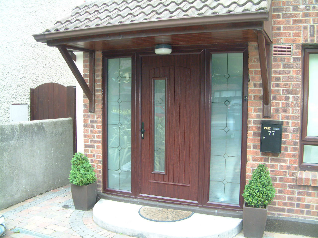 ROSEWOOD PALLADIO ROME DOOR FITTED BY ASGARD WINDOWS IN DUBLIN 14.