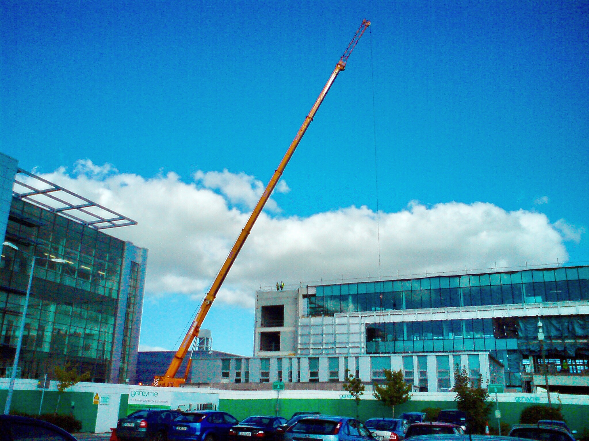 Working with half fly-jib at a pharmaceutical plant in Waterford City