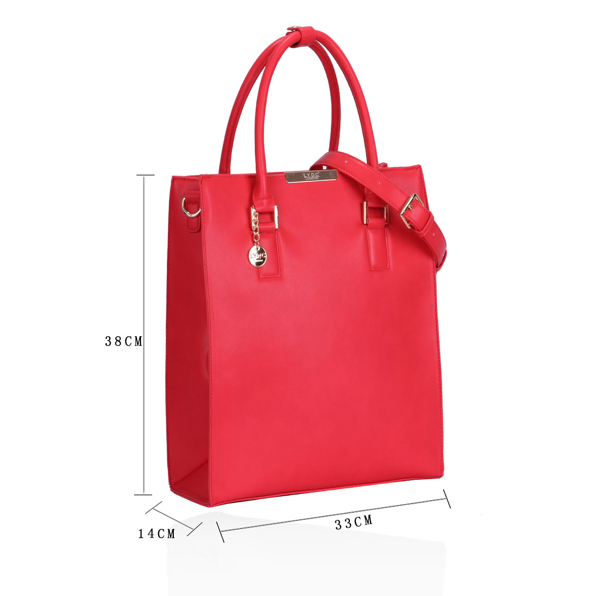 LYDC Oversized Tote Bag In Red