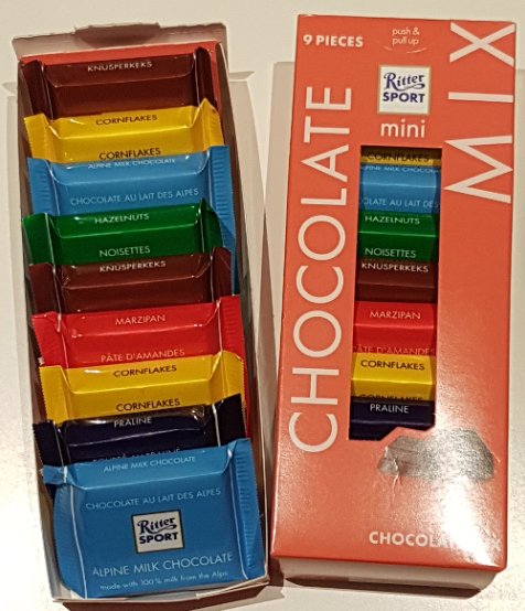Ritter Chocolade - doosje van 9 chocolaatjes - NIEUW