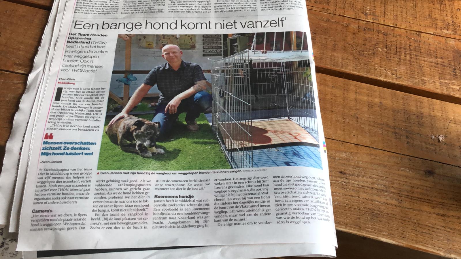 Uitleg over THON in een krantenartikel in PZC (provincie Zeeland)