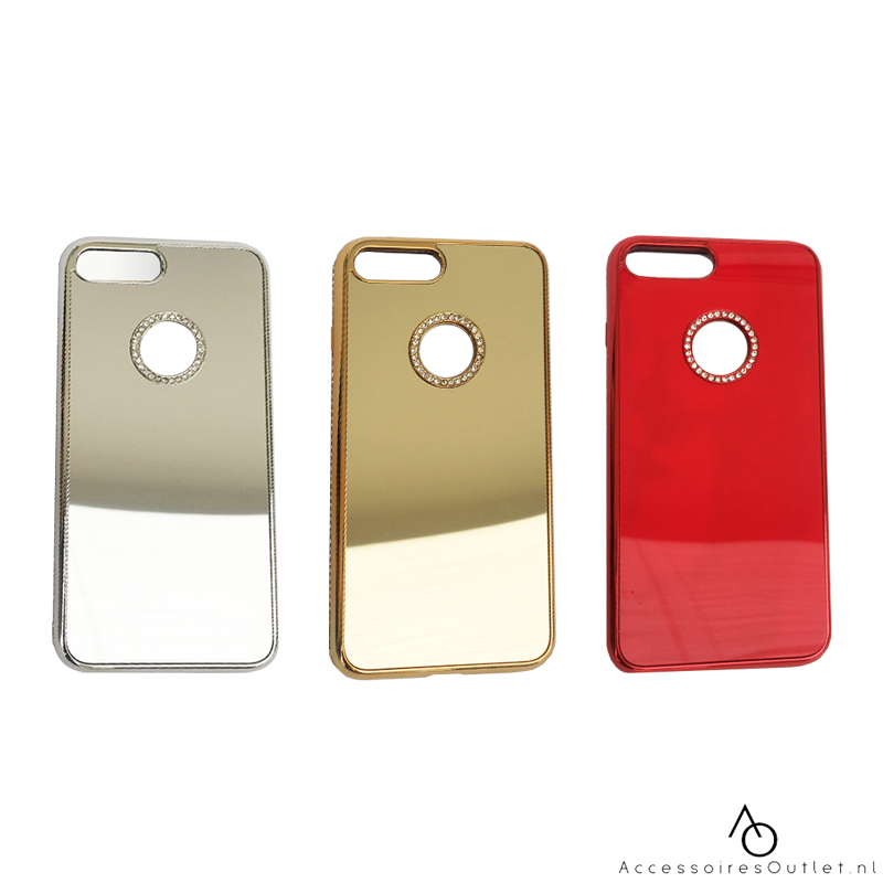 iPhone 7 / 8 / SE 2020  - Crystal Mirror Case - Goud, Zilver of Rood