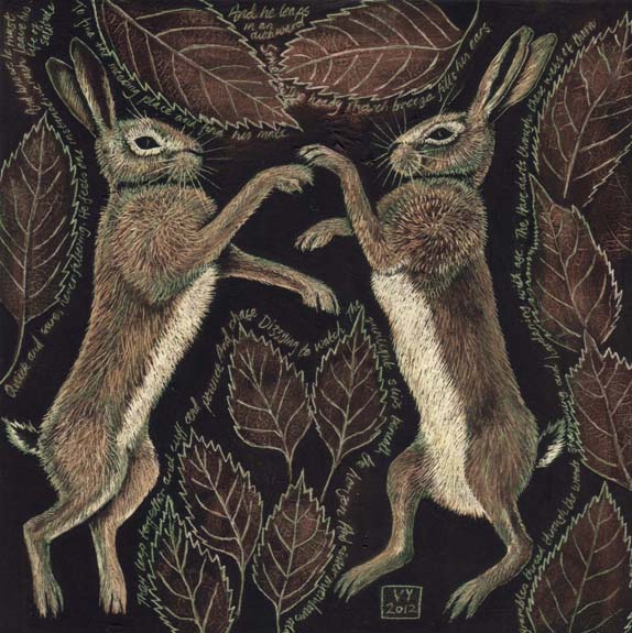'March Hares' card